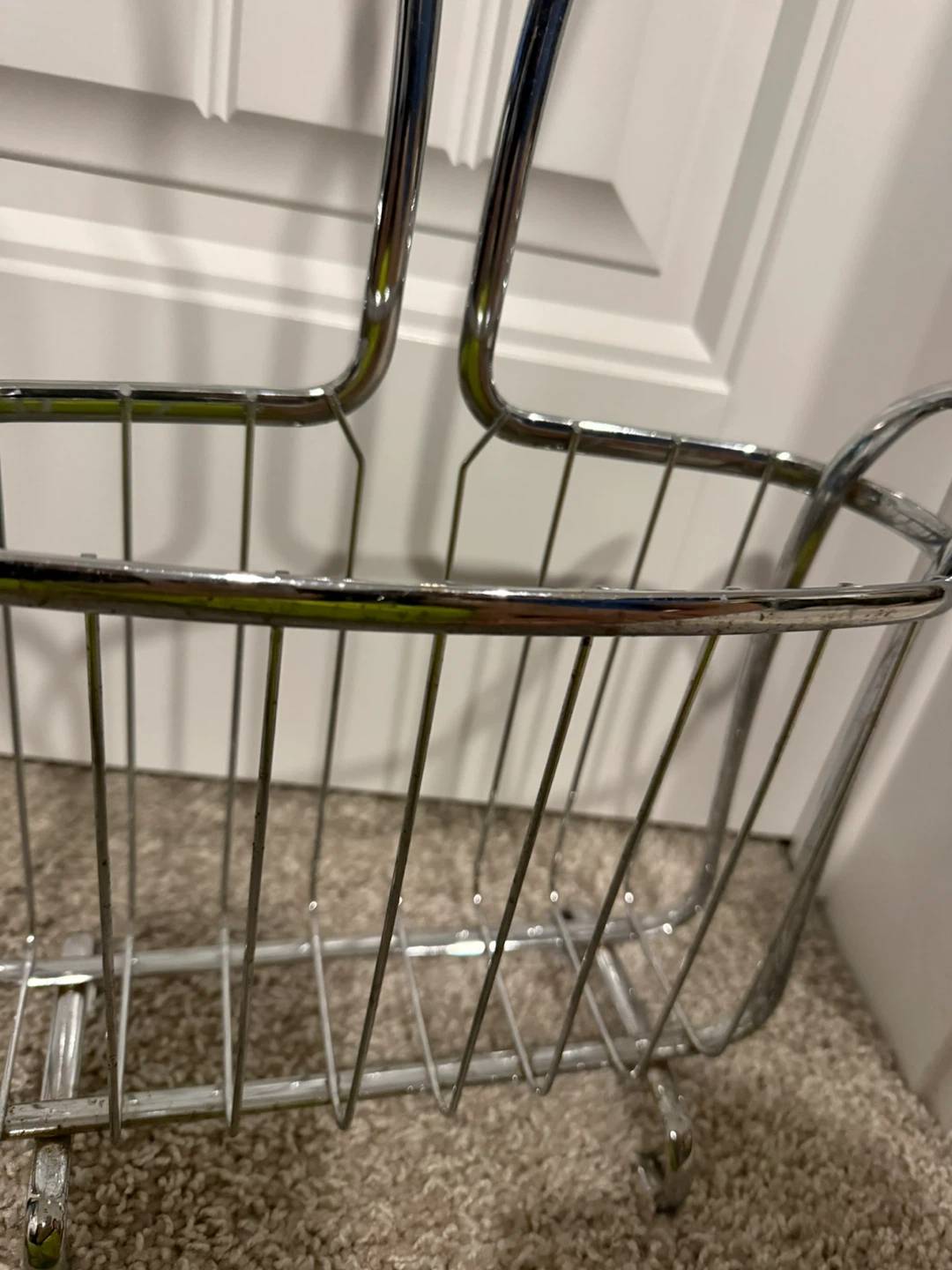 Chrome Double Toilet Paper Holder with Basket - photo 4