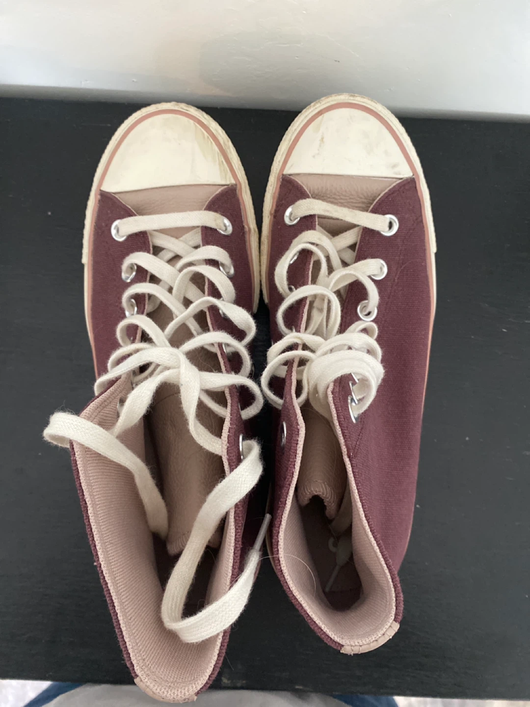 Converse All Star Chuck Taylor High Top Sneakers Burgundy - photo 4