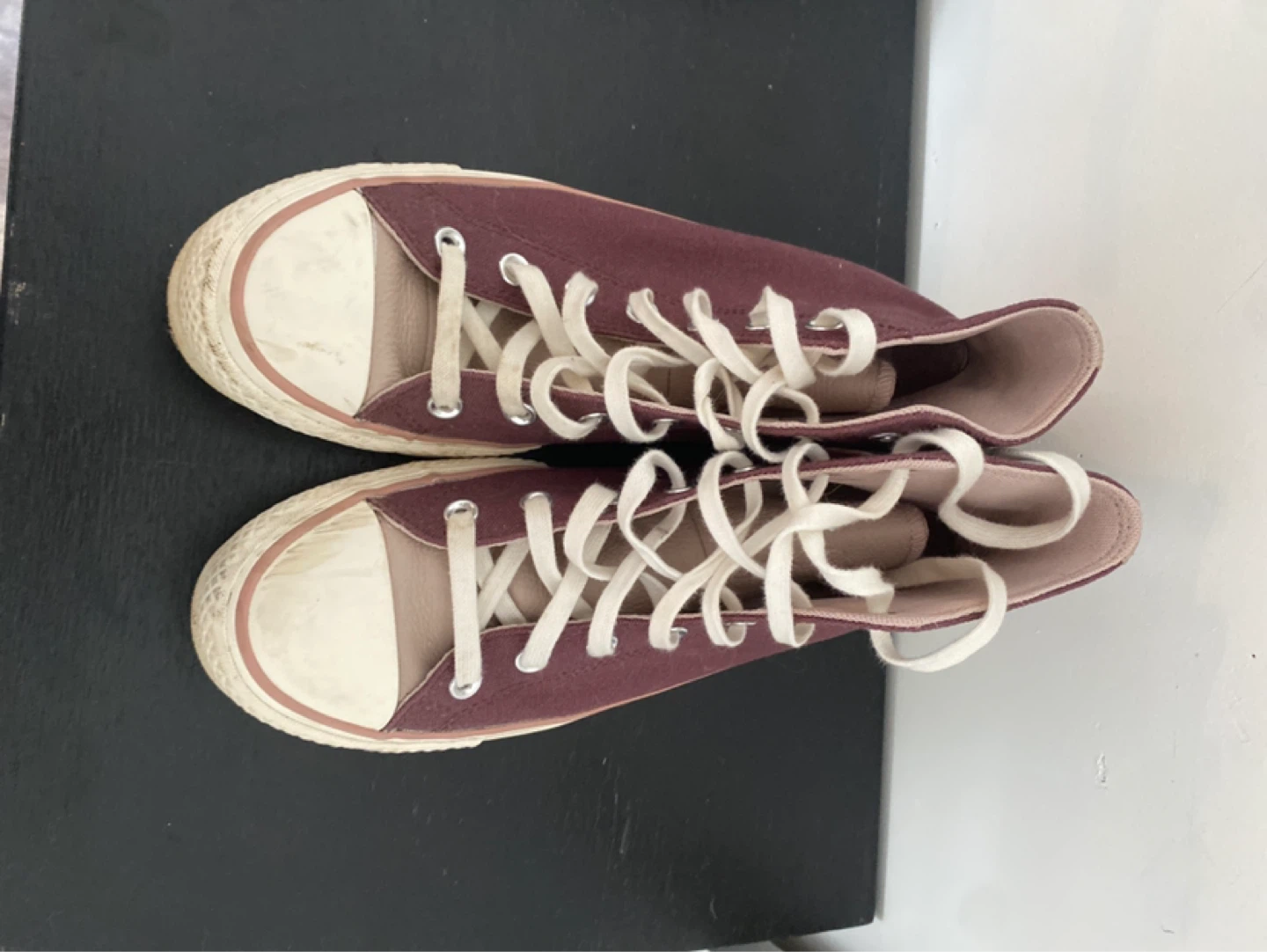 Converse All Star Chuck Taylor High Top Sneakers Burgundy - photo 2