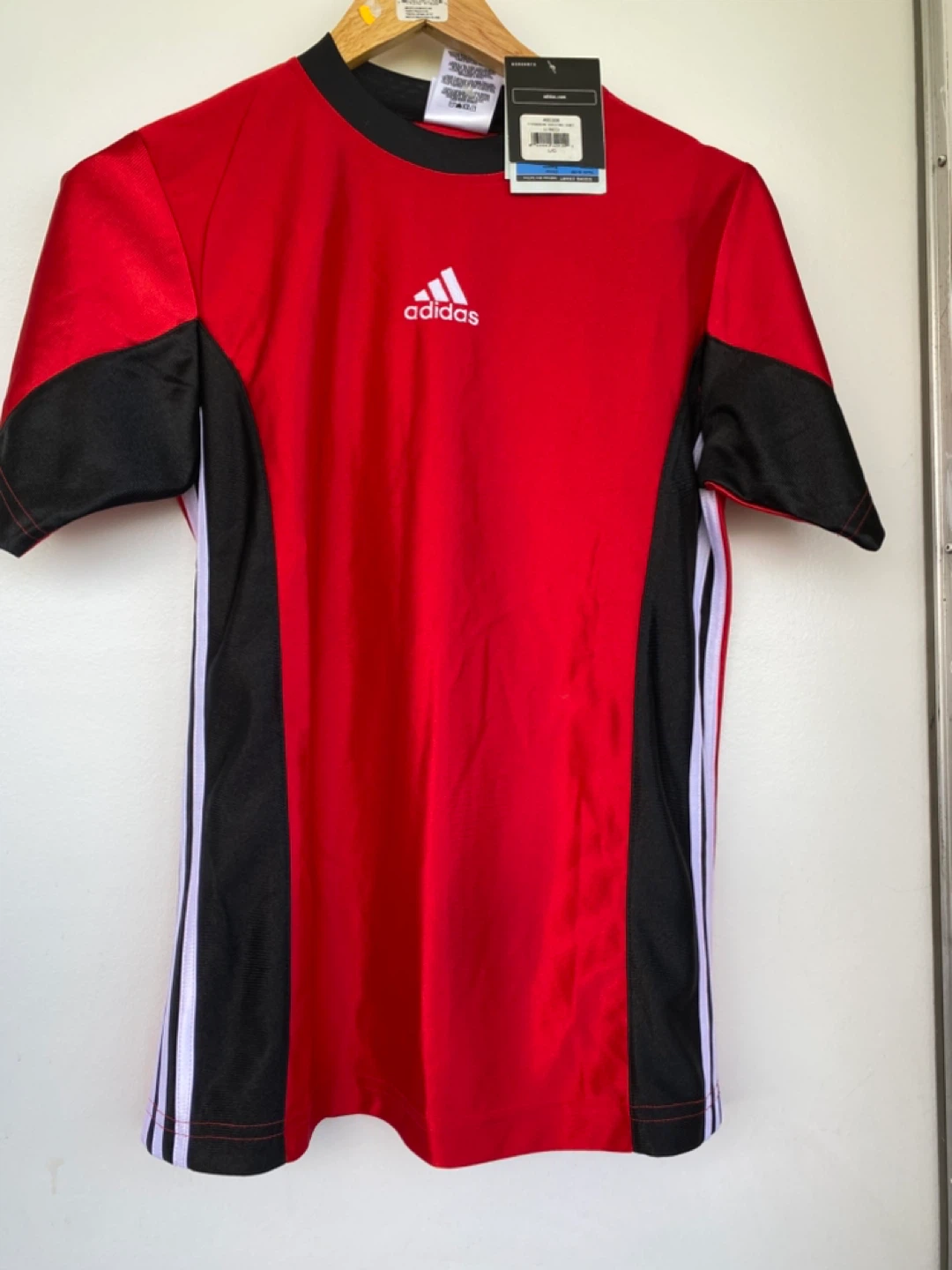 Vintage Adidas Youth Red/Black Shooting Shirt L/G