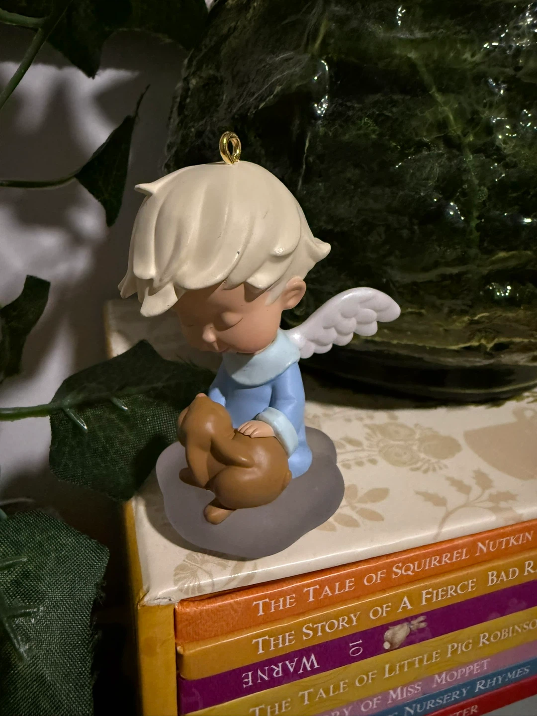 Hallmark "Mary" Angel with Squirrel Ornament 2000