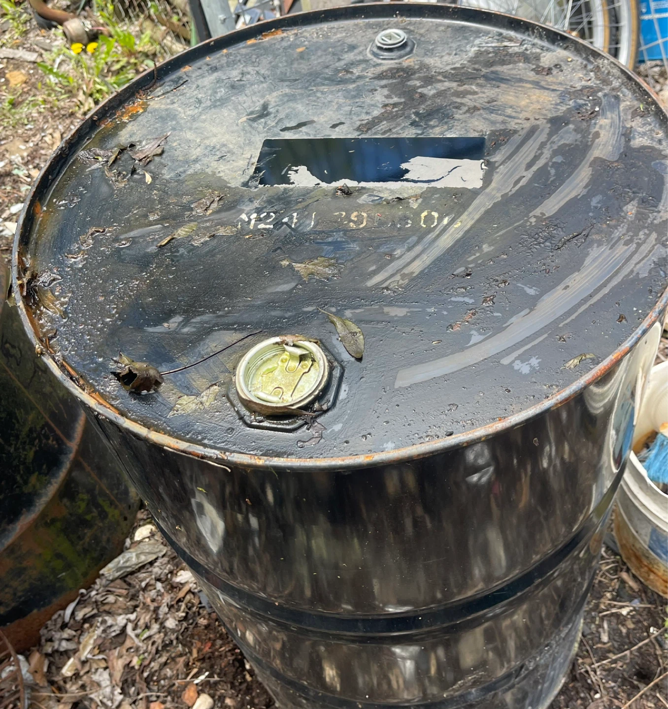 Black Metal Barrel 209 L(55 gallon) - photo 2