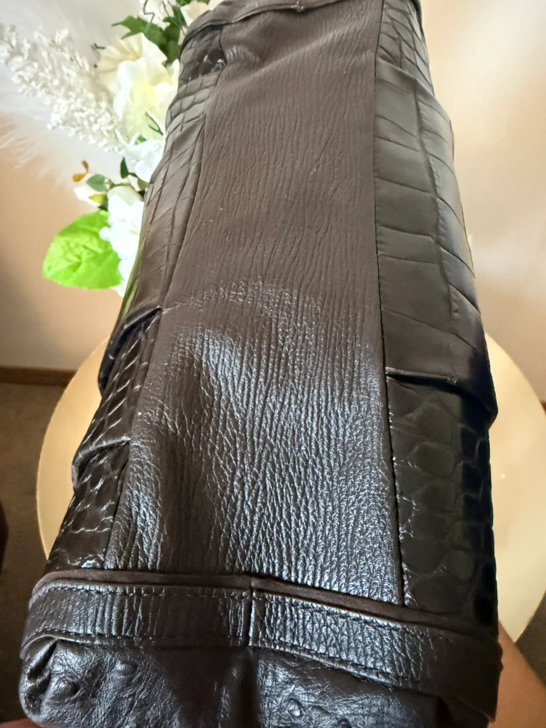 Coach Brown Crocodile Embossed Leather Satchel Handbag - photo 4