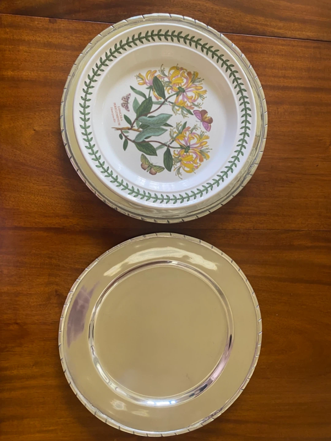 Set of 8 Charger Plates - Mexican tin, bought in Mexico - photo 2