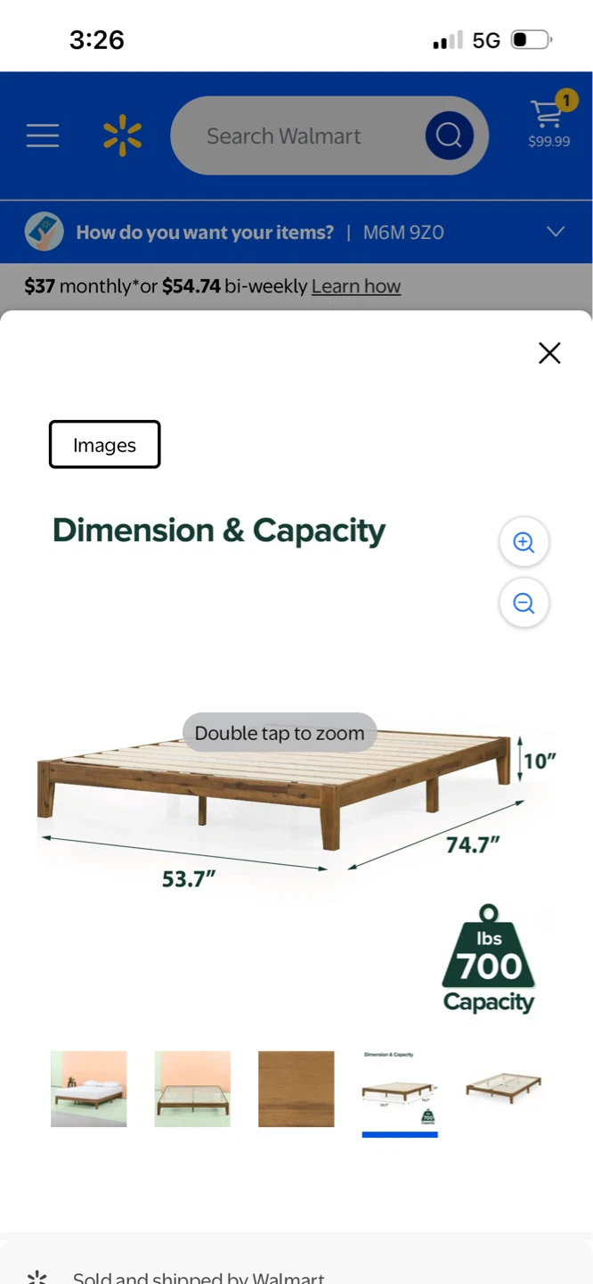 New Wooden Bed Frame Platform Size Full - photo 3