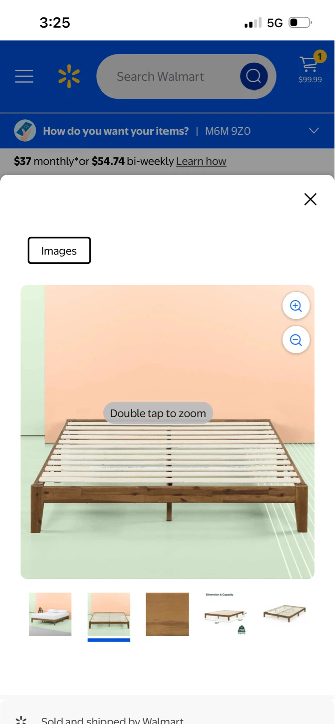 New Wooden Bed Frame Platform Size Full
