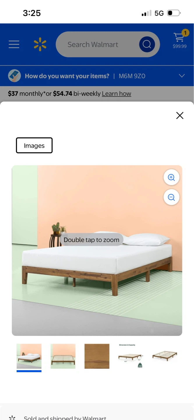 New Wooden Bed Frame Platform Size Full - photo 2