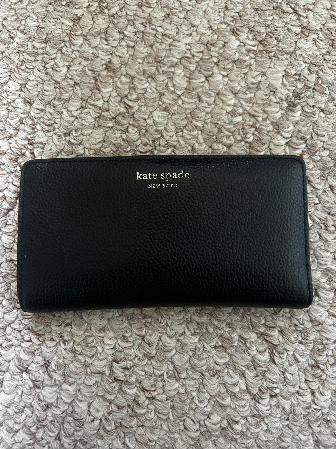 Kate Spade Black Pebbled Leather Wallet