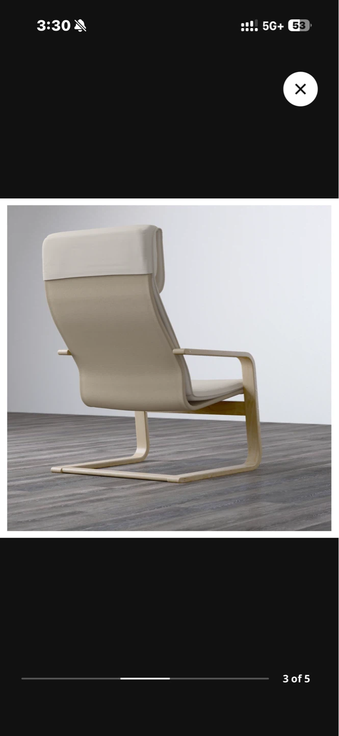 IKEA POÄNG Chair Beige - photo 2