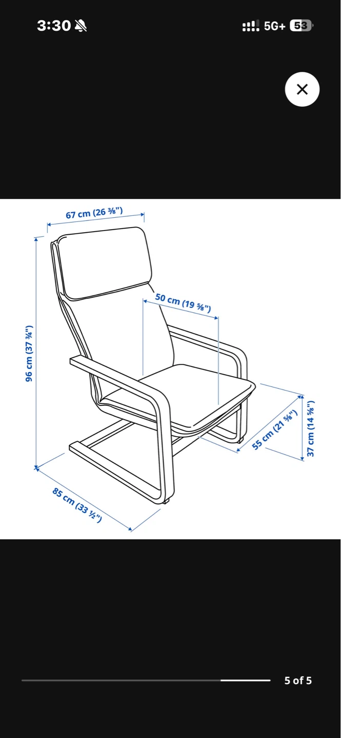IKEA POÄNG Chair Beige - photo 3