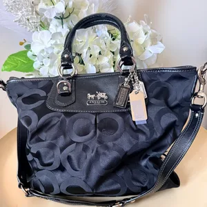 Coach Black Signature "Mad of a Julianne" Satchel Bag