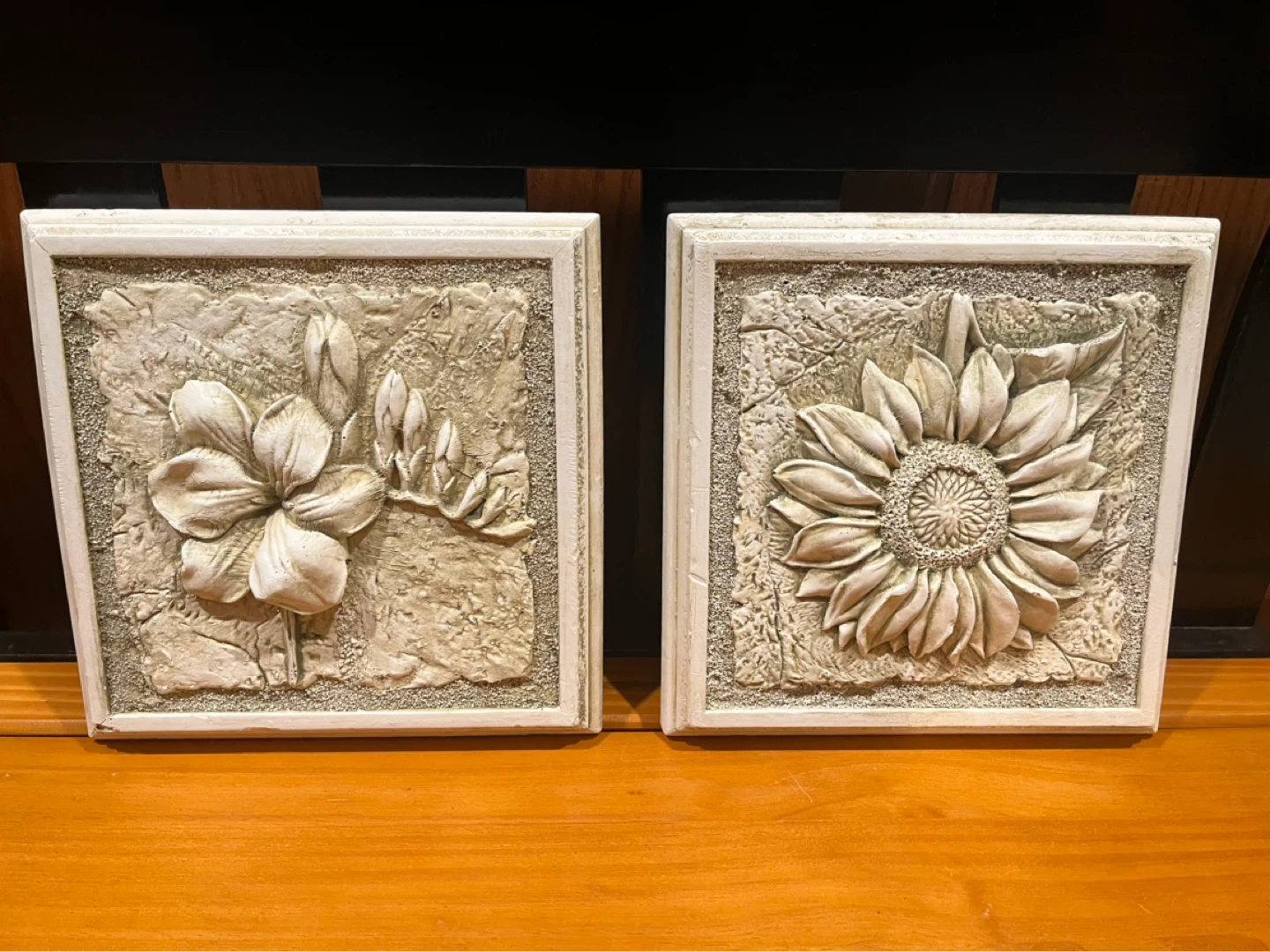 Set of 2 Embossed Floral Wall Art Plaques - photo 4