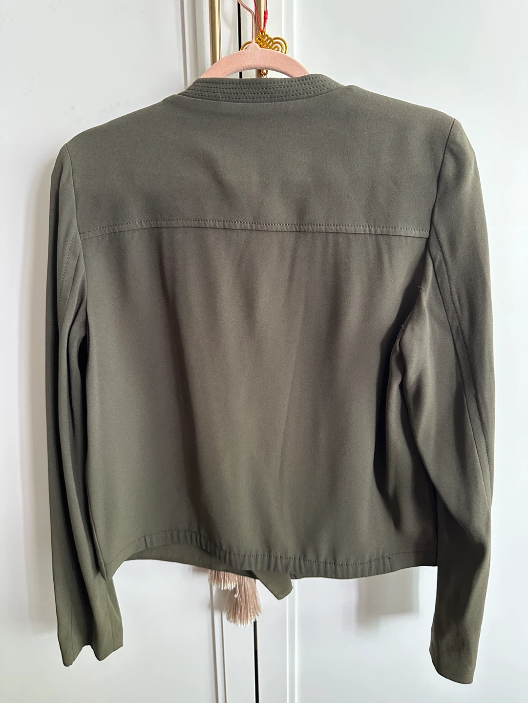 Babaton Olive Green Jacket Size 6 - photo 2