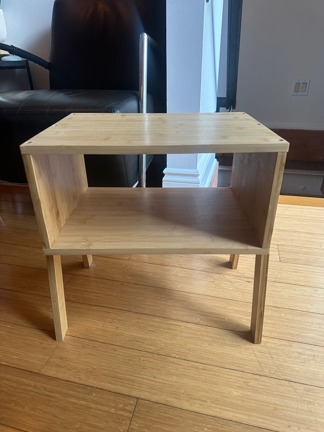 SMALL MODERN BAMBOO ACCENT COFFEE SIDE NIGHT STAND TABLE - photo 3