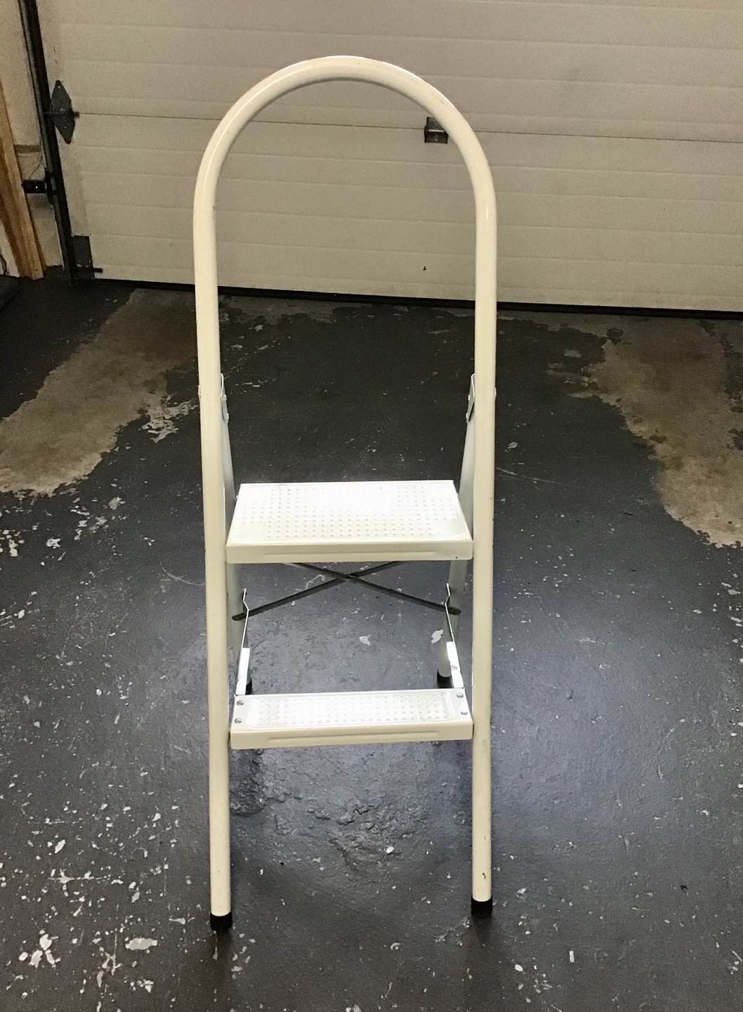 White Two-Step Ladder - photo 2