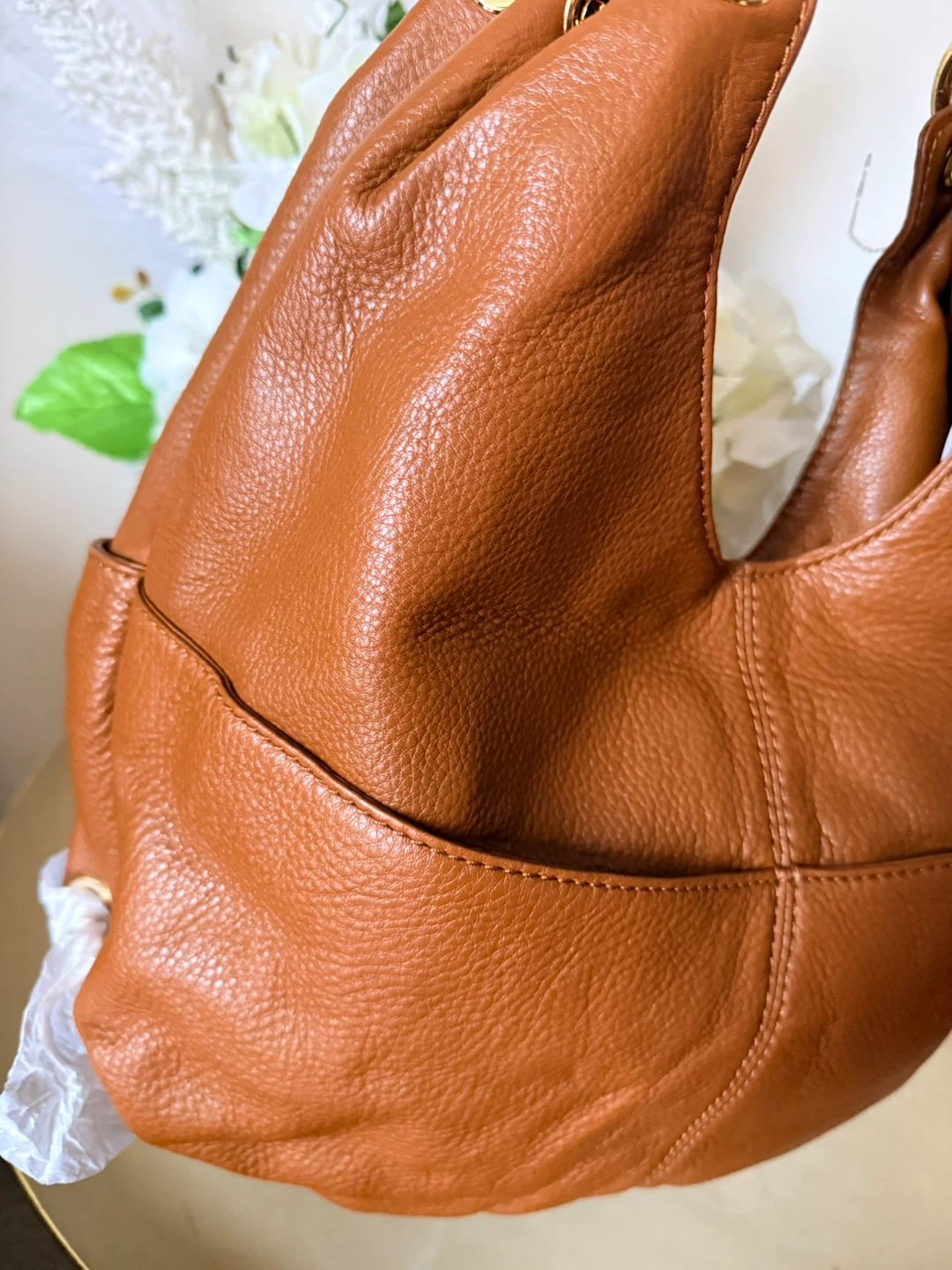 Michael Kors Layton Hobo Bag - Brown Pebbled Leather - photo 4