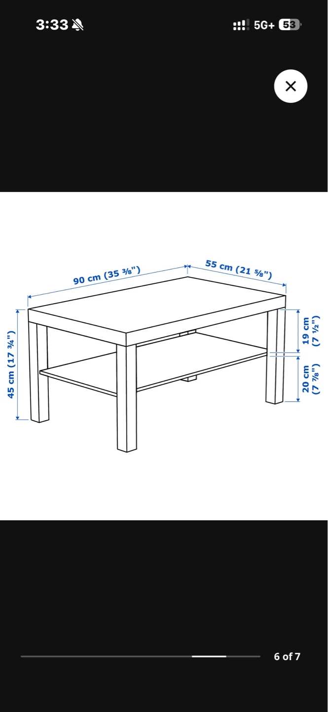 IKEA Coffee Table with Shelf - photo 4