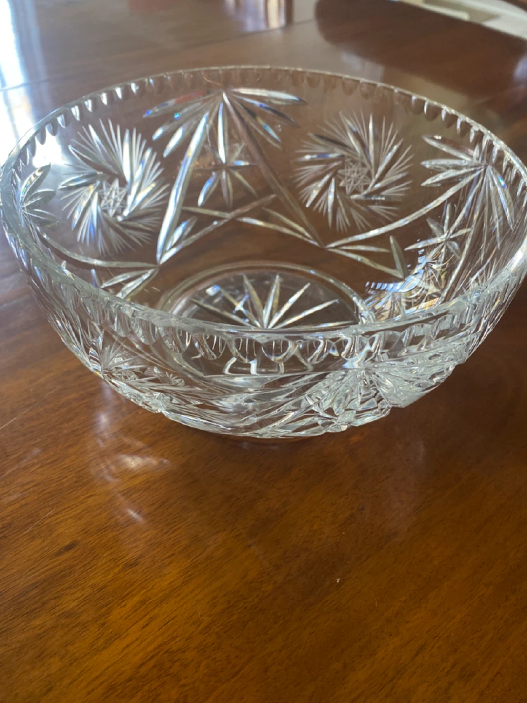 Crystal Cut Glass Serving Bowl - photo 3