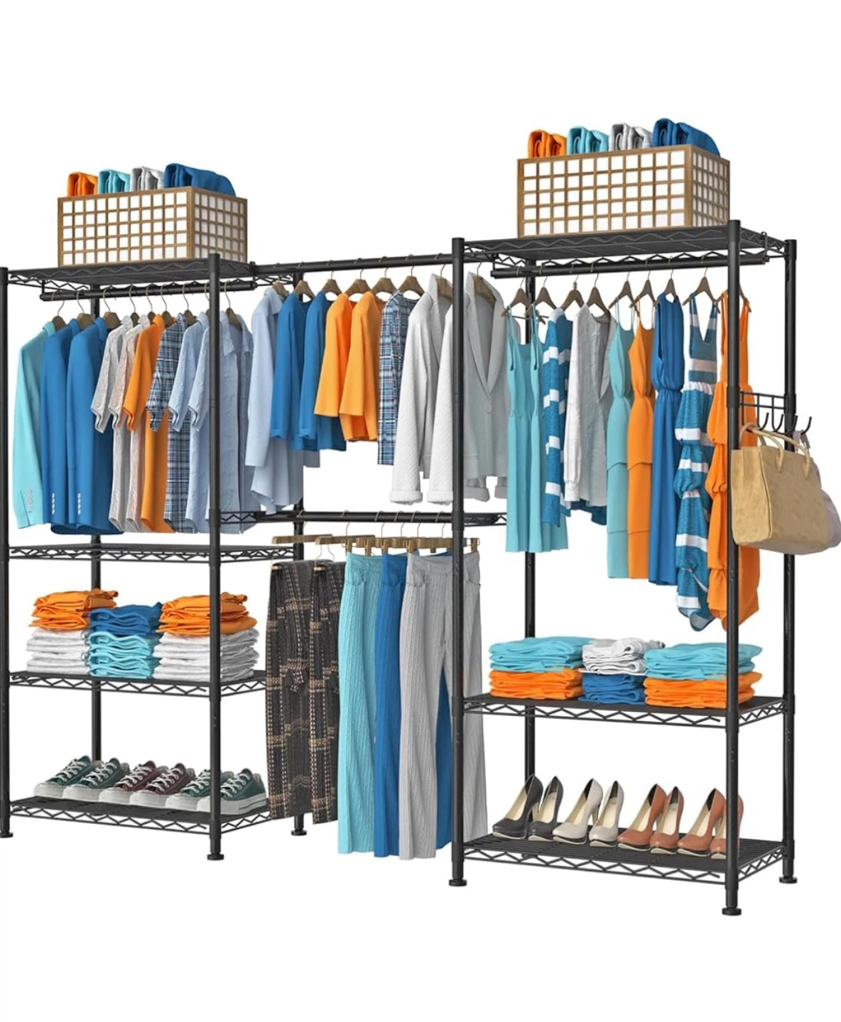 Adjustable Wire Shelving Clothes Rack