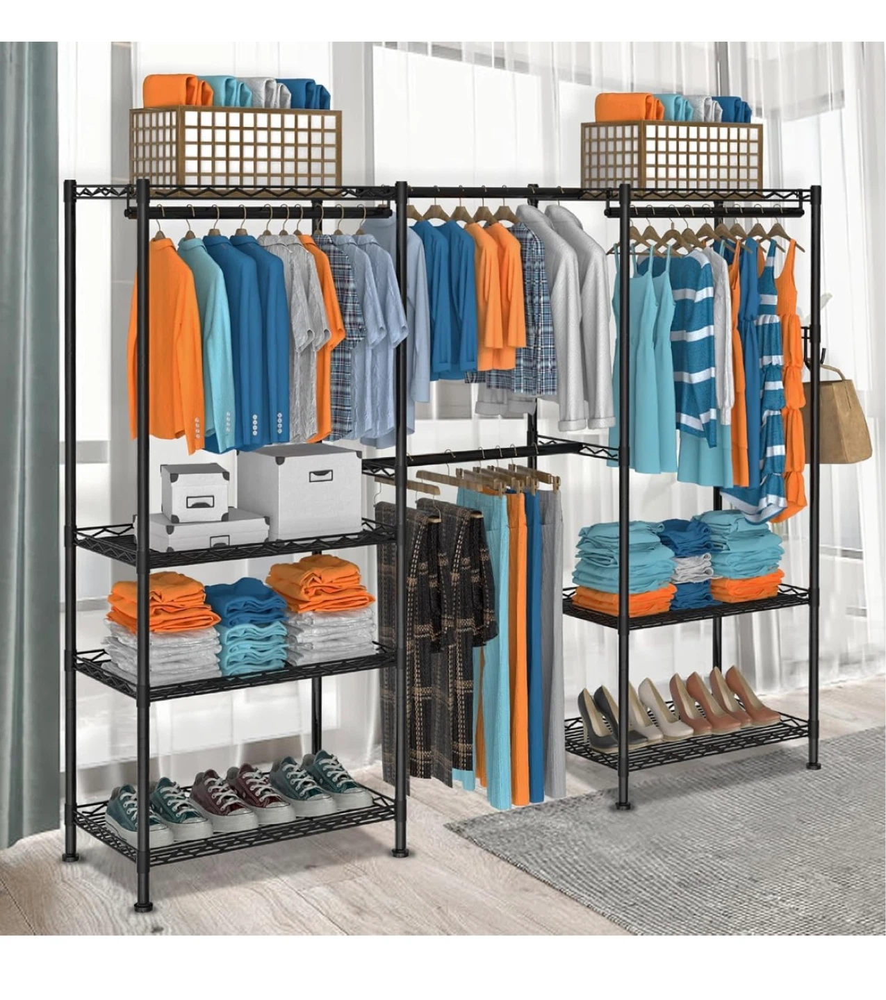 Adjustable Wire Shelving Clothes Rack - photo 2