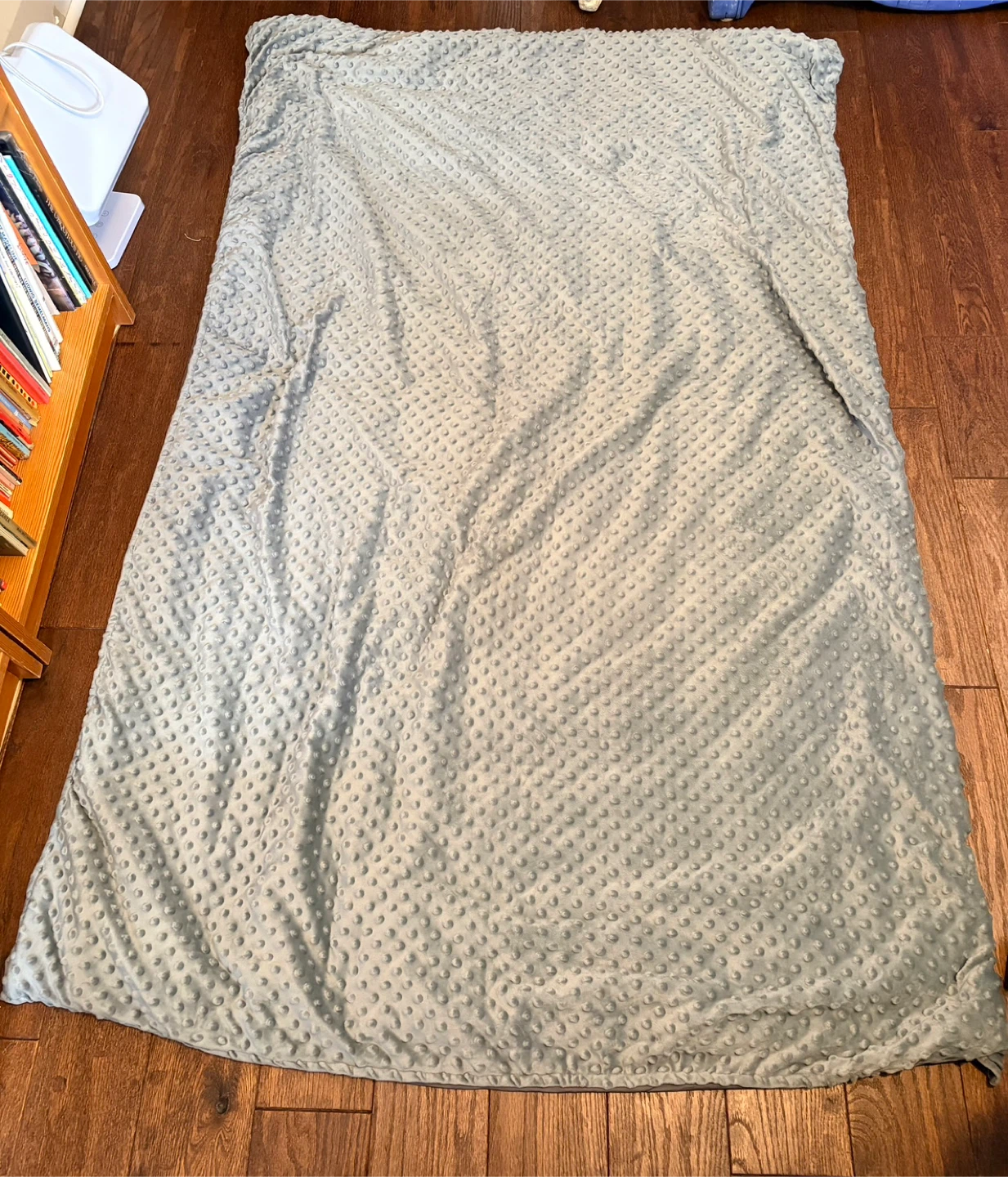 Grey Minky Dot Blanket