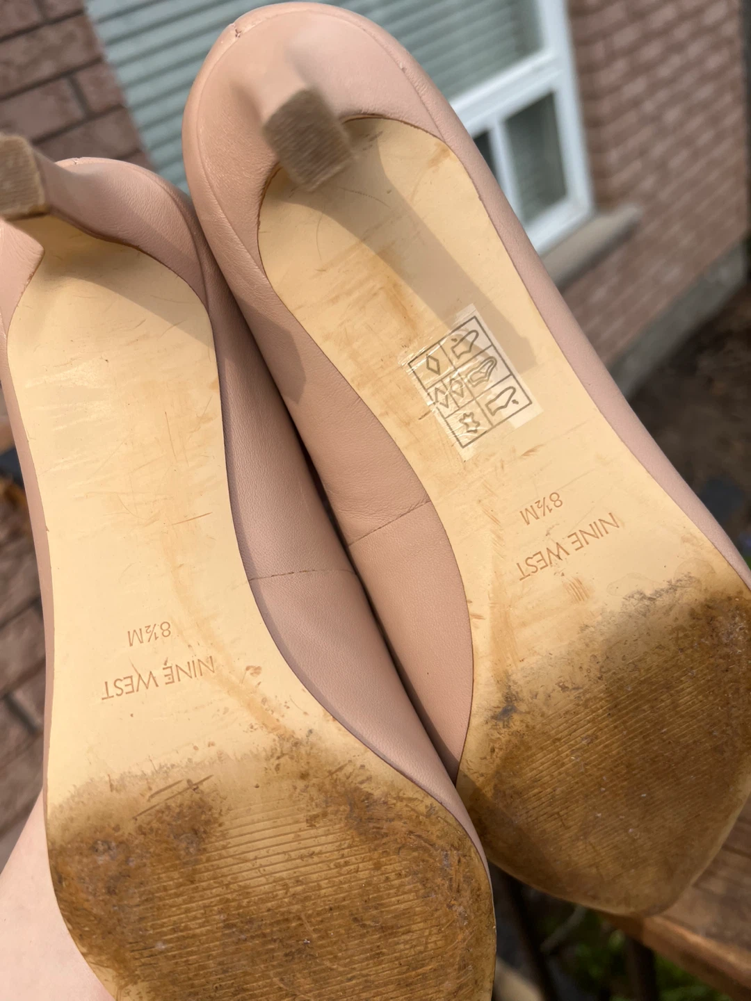 Nine West Women's nude Leather Heels Size 8.5M - photo 3