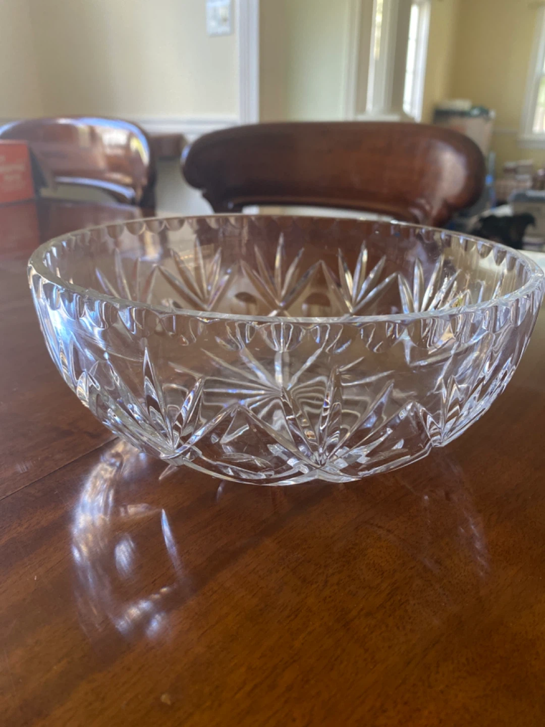 Crystal Cut Glass Serving Bowl - photo 2