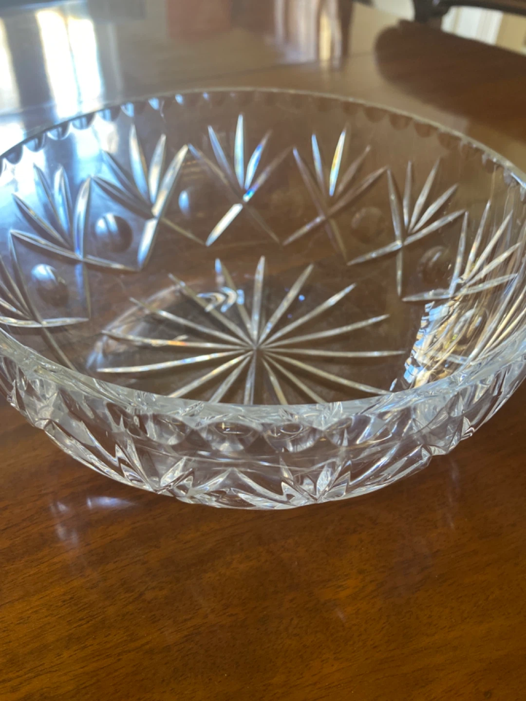 Crystal Cut Glass Serving Bowl - photo 3