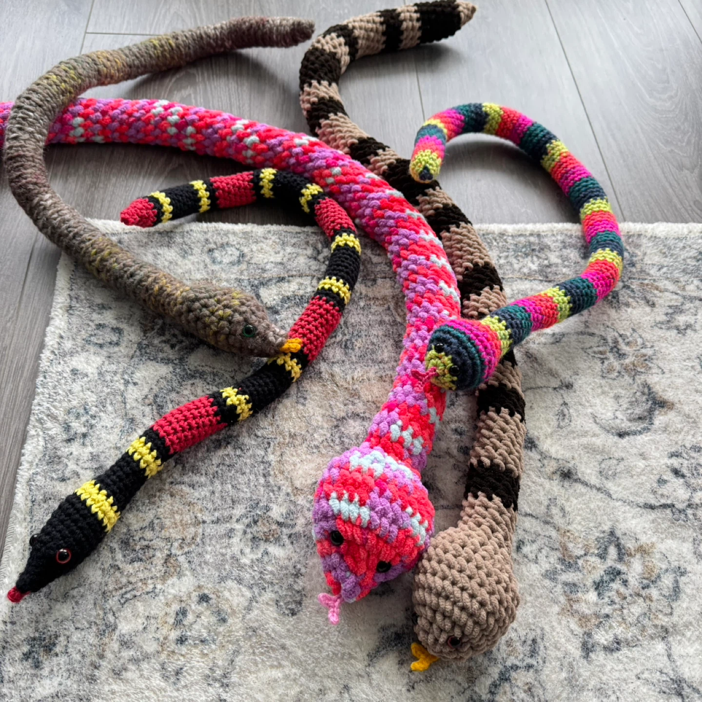 Hand-crochet Snake Toys