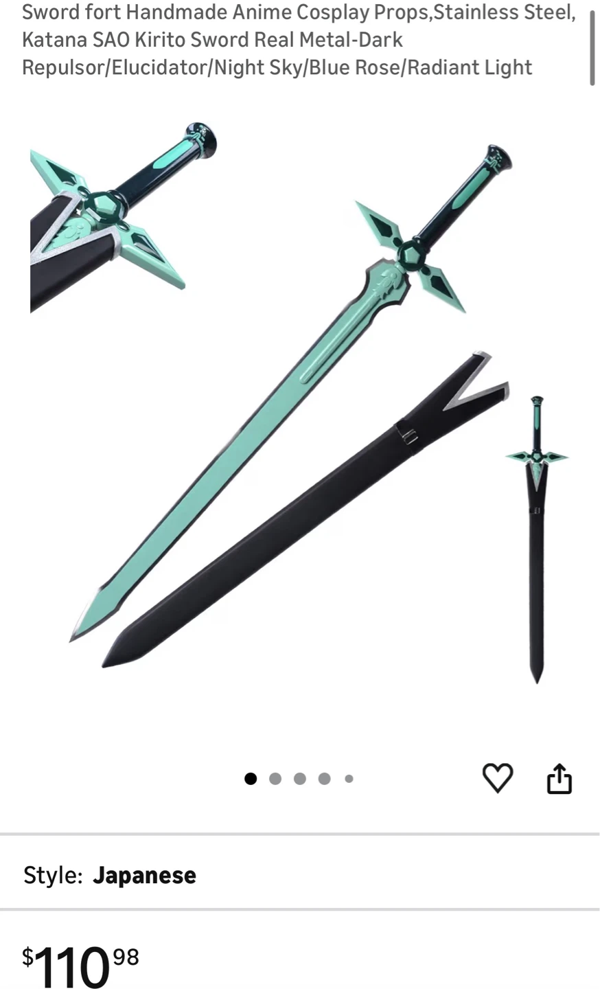 SAO Sword (Dark Repulser)