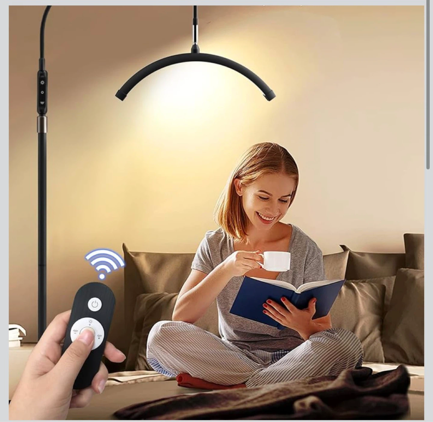 Arc Floor Lamp with Remote Control - photo 2