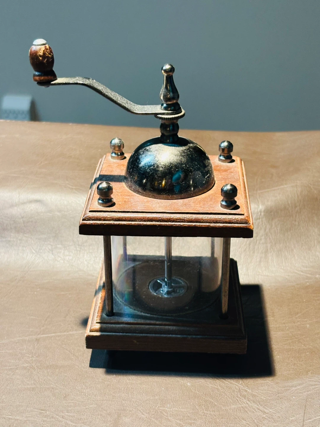 Vintage Wooden Manual Coffee Grinder - photo 2