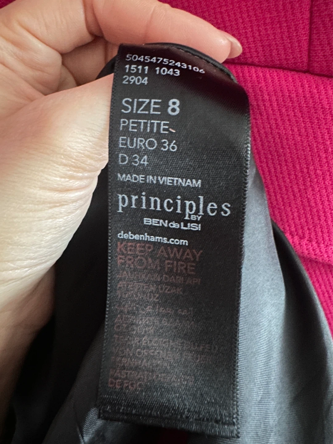 Principles by Ben de Lisi Pink Coat Size 8 Petite - photo 5