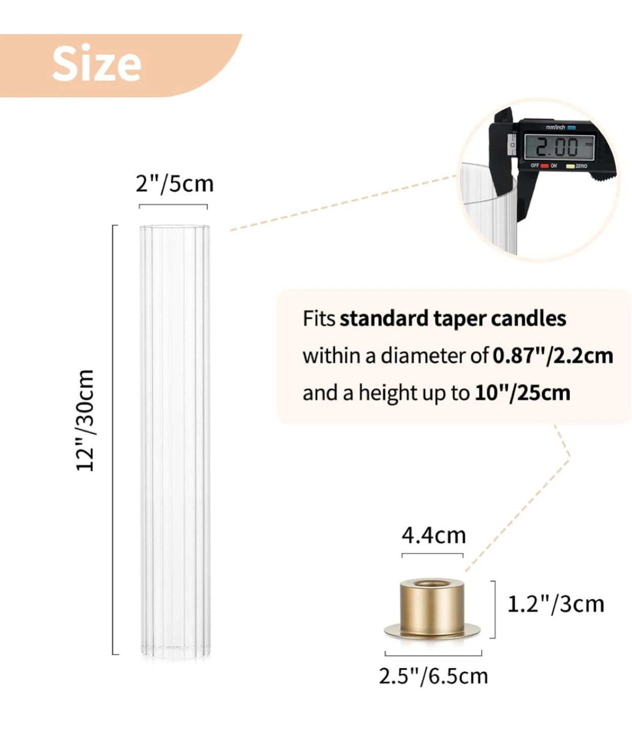 Nuptio 9 Pack Glass Candle Holders - photo 2