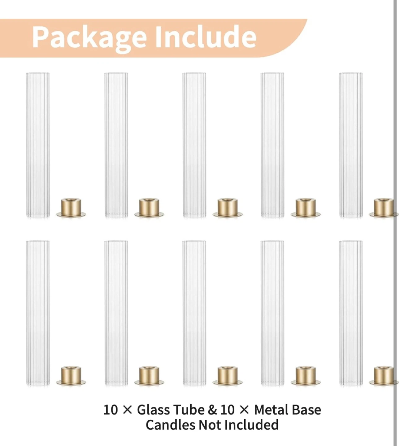 Nuptio 9 Pack Glass Candle Holders - photo 4