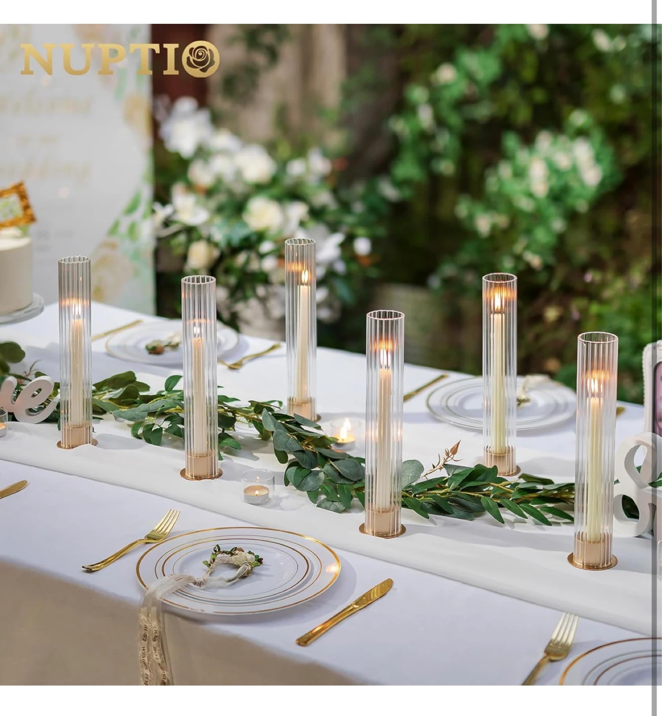 Nuptio 9 Pack Glass Candle Holders - photo 5