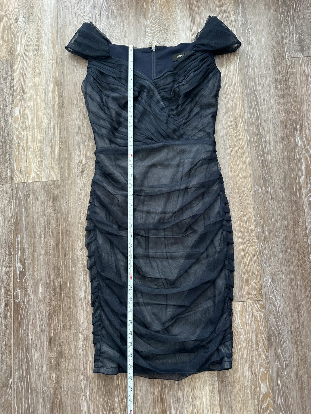 Vintage Tadashi Shoji Black Sheath Dress Size 4 - photo 5