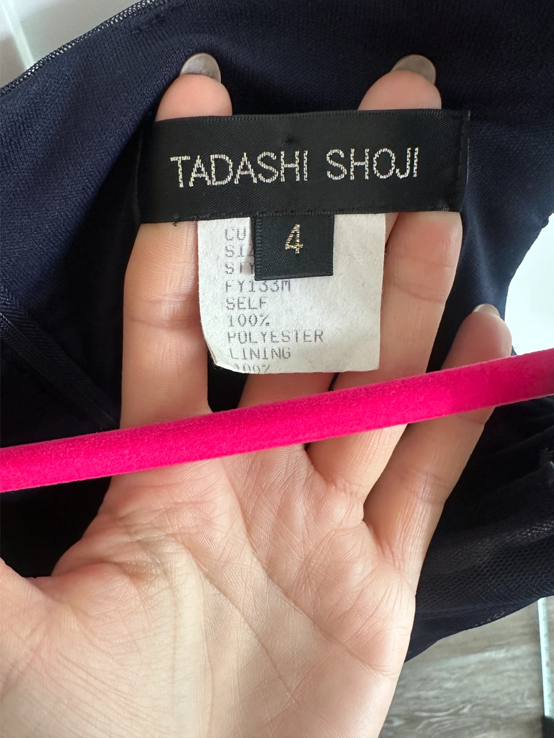 Vintage Tadashi Shoji Black Sheath Dress Size 4 - photo 3