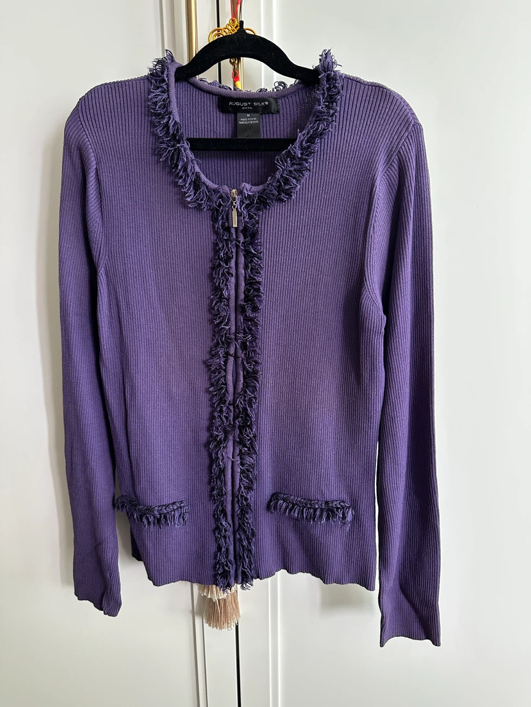 Vintage August Silk - Purple Cardigan