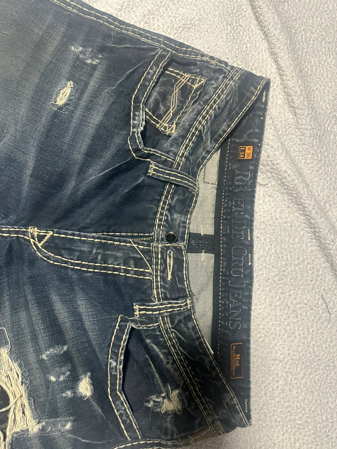 Rock Revival Jeans Size 36x34 Distressed Denim - photo 3