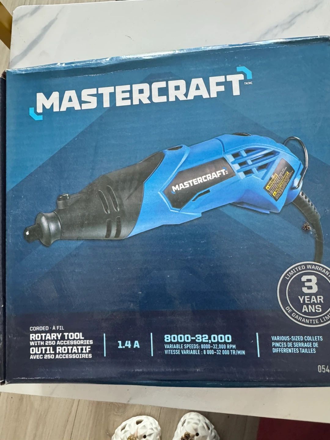 Mastercraft Corded Rotary Tool with 250 Accessories