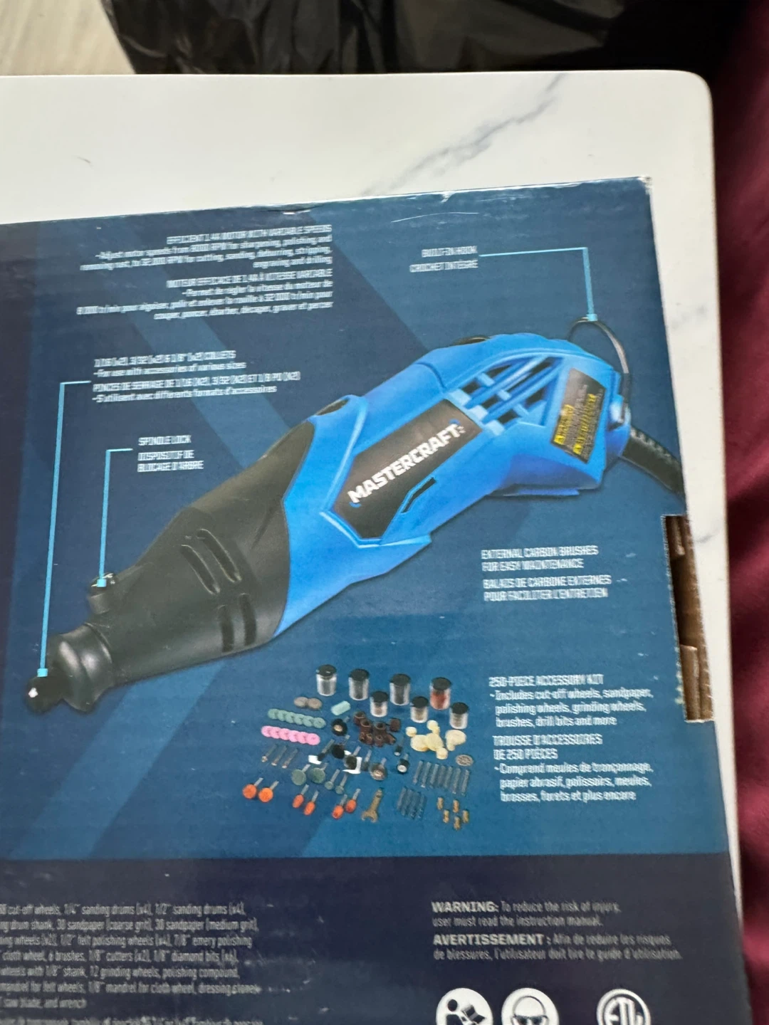 Mastercraft Corded Rotary Tool with 250 Accessories - photo 3