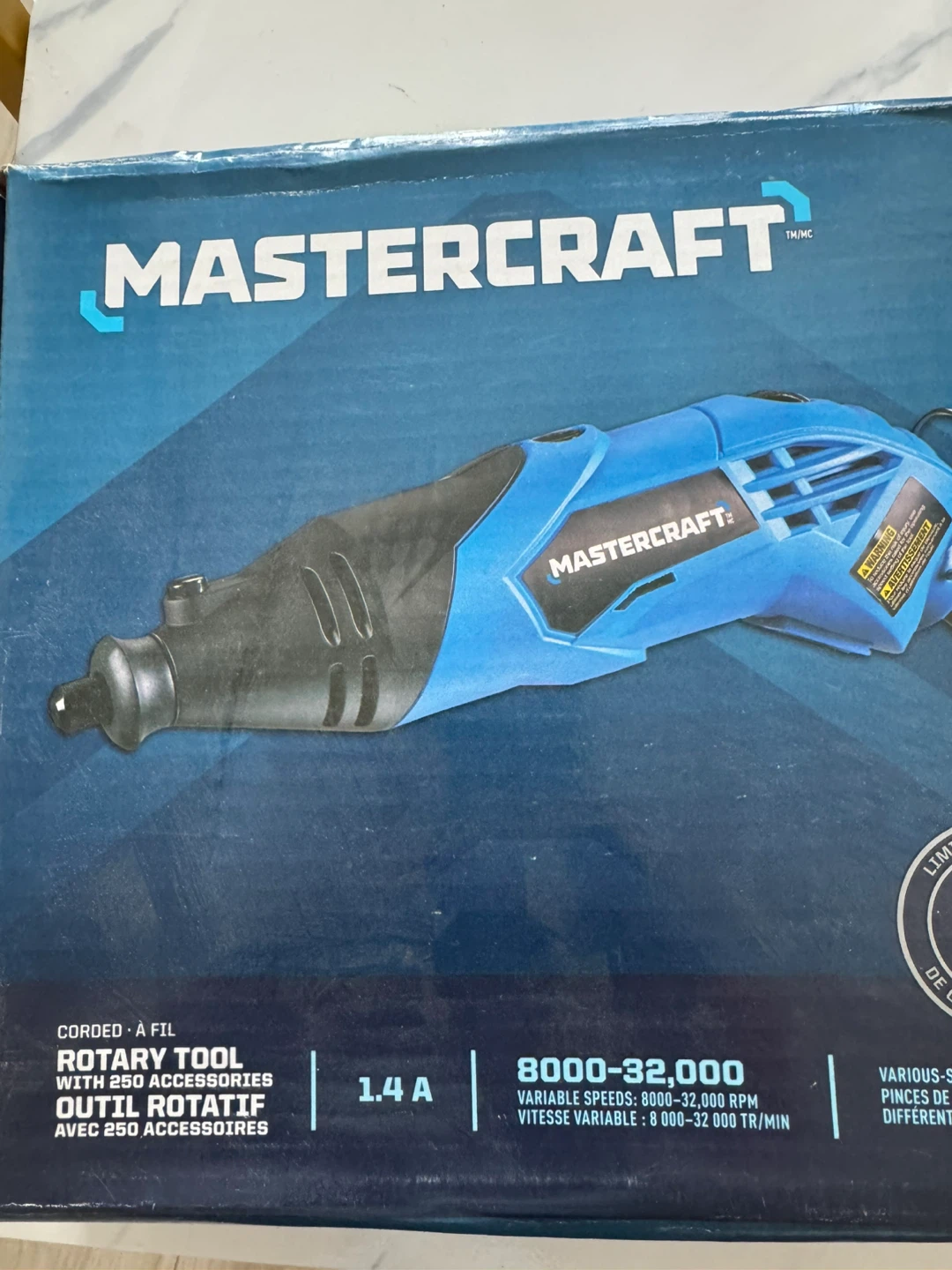Mastercraft Corded Rotary Tool with 250 Accessories - photo 2
