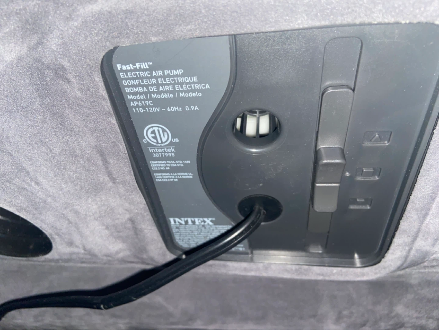 Intex Air Mattress Queen Fast-Fill Electric Air Pump AP619C - photo 2