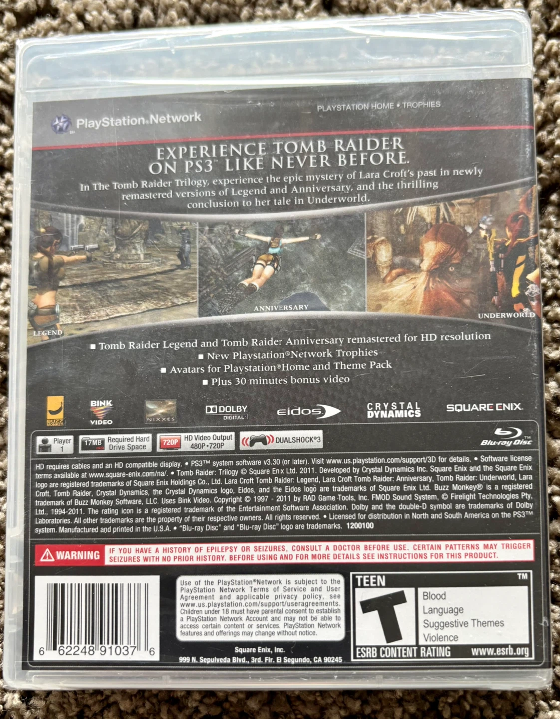 The Tomb Raider Trilogy - Sony PS3 Exclusive Brand New Sealed - photo 2