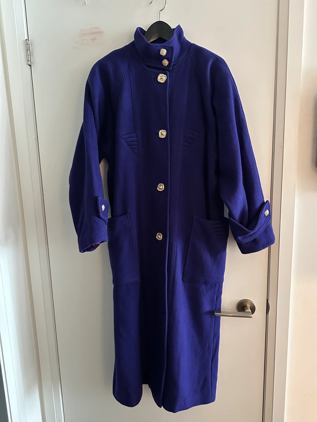 VINTAGE Novelti Royal purple Wool coat