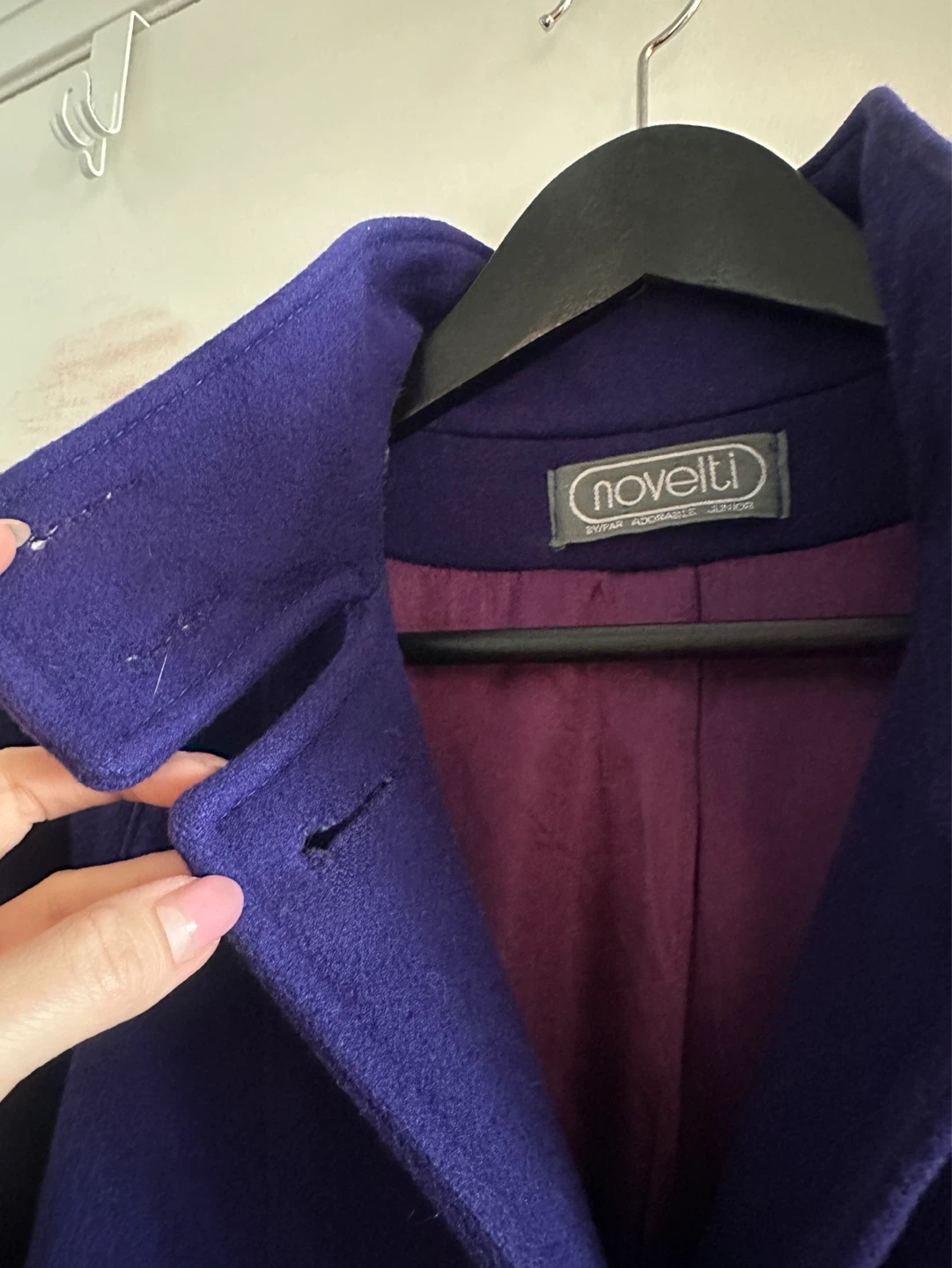VINTAGE Novelti Royal purple Wool coat - photo 3