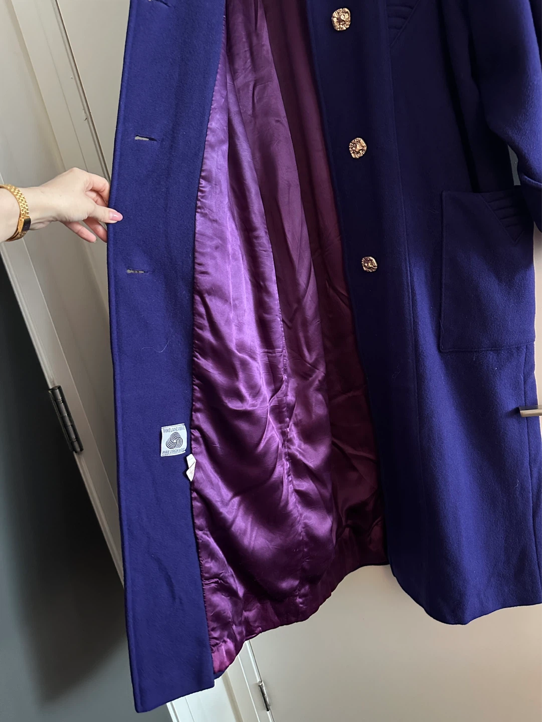 VINTAGE Novelti Royal purple Wool coat - photo 5