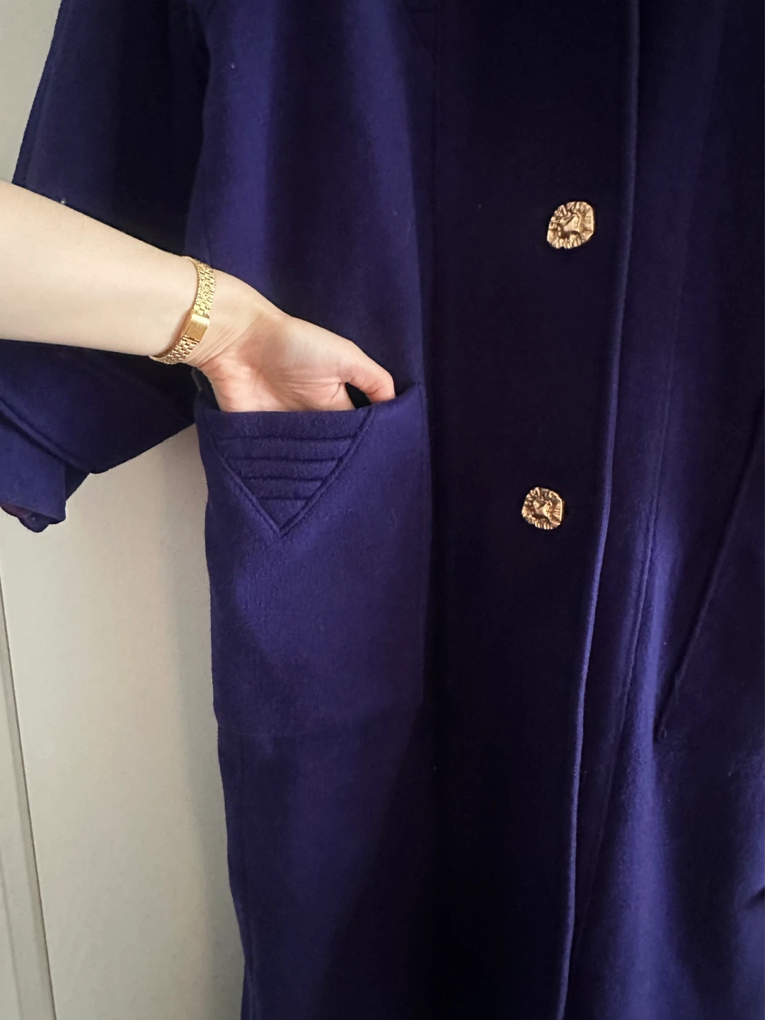 VINTAGE Novelti Royal purple Wool coat - photo 4
