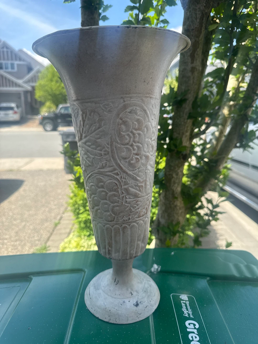 Vintage Embossed Decorative Vase